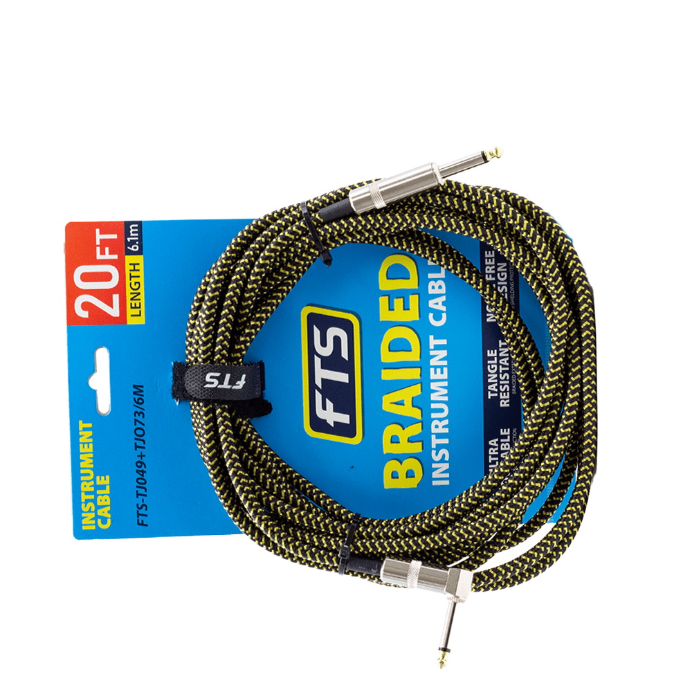 FTS 6M Braid Instrument Cable with Nylon Weave TJ049+TJO73
