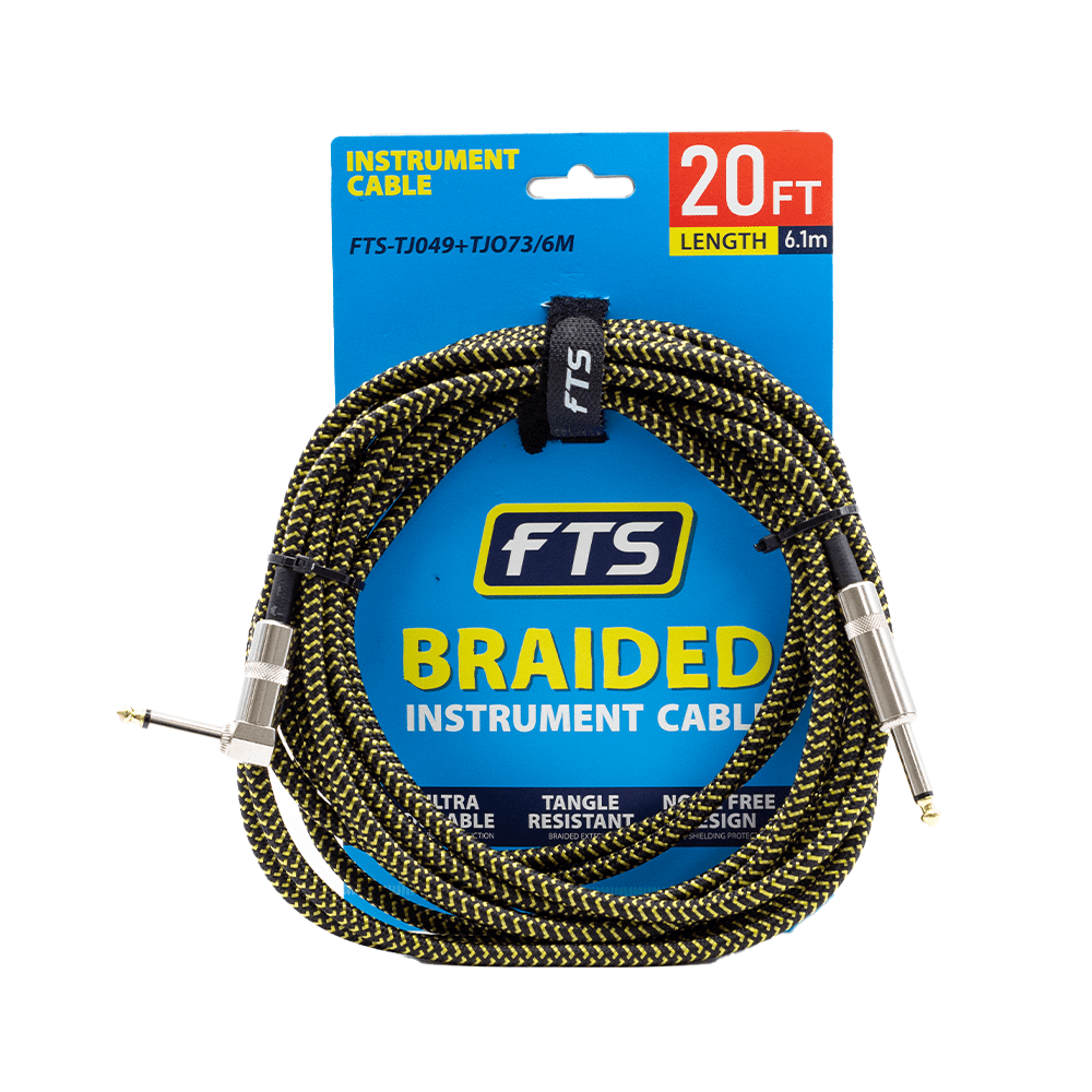 FTS 6M Braid Instrument Cable with Nylon Weave TJ049+TJO73