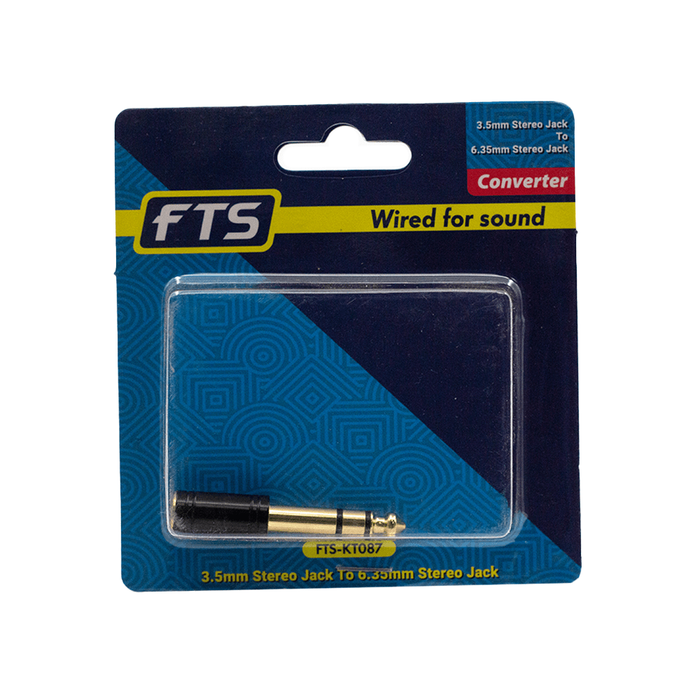 FTS 3.5mm St Jack to 6.35mm St Jack KT087