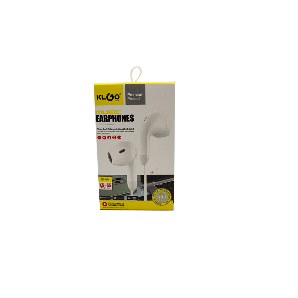 KS-65 WH KlGo Earpohes White