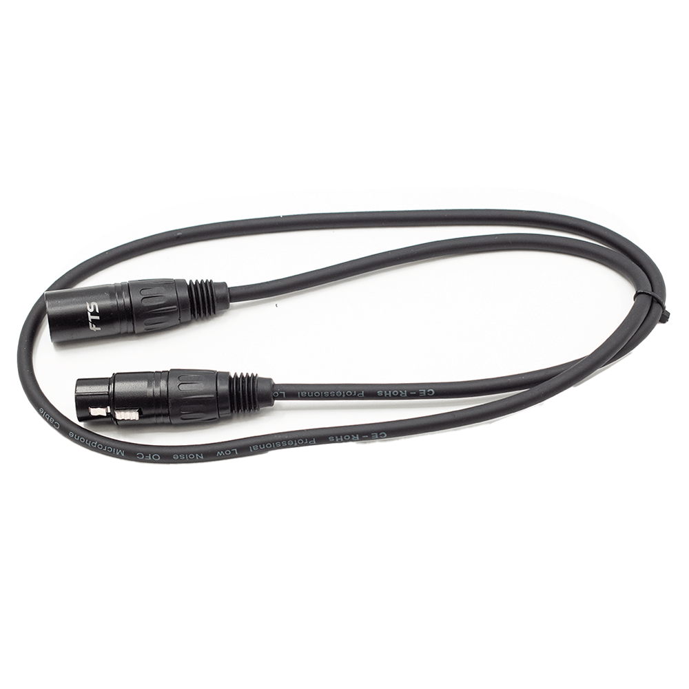 FTS 1M XLR Male XLR Female Mic Cable TX009+TX012BK
