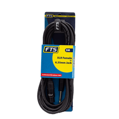 FTS 5M XLR Female to 6.35 Male Mono Jack TX009+TJ013/5M
