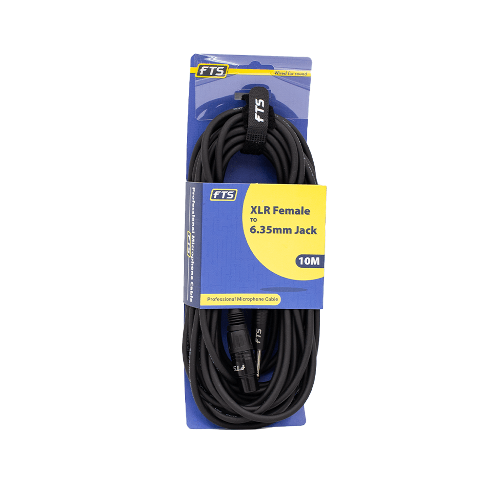 FTS Xlr Female To 6.35mm Mono Jack 10m FTS-TX009+TJ013/10M