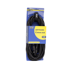 FTS Xlr Female To 6.35mm Mono Jack 10m FTS-TX009+TJ013/10M