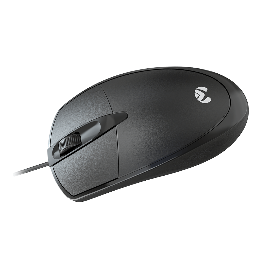 MOS-371U BK Mikuso Wired Optical Mouse 3 Buttons + 1 Wheel Black