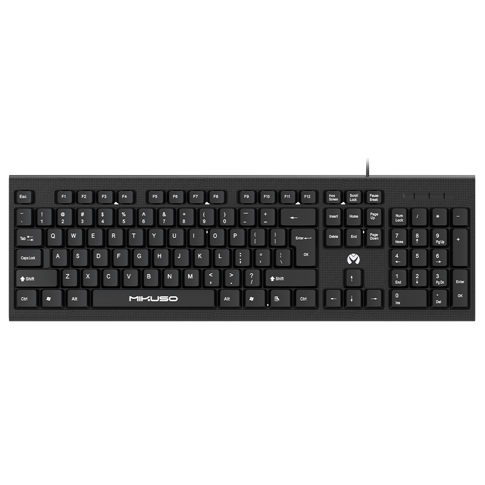 Mikuso Wired Keyboard Black KB-049U BK