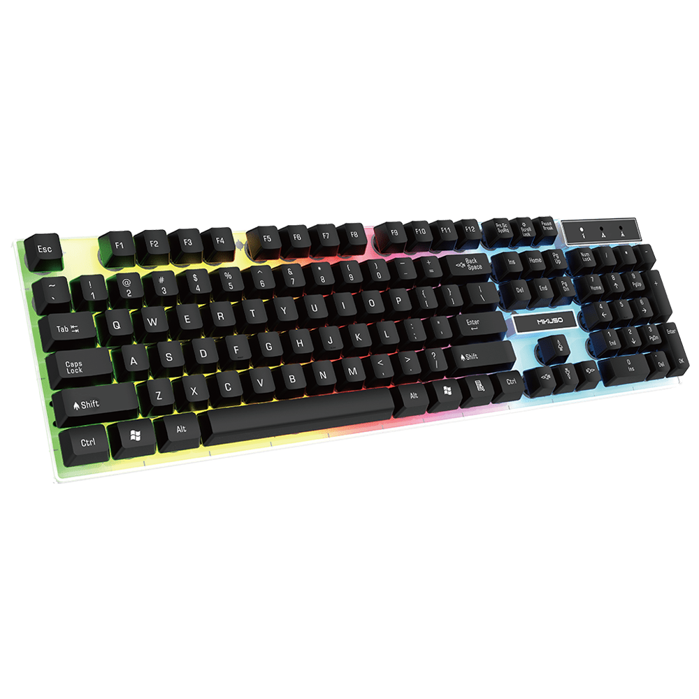 Mikuso Wired Waterproof Splash Design Keyboard Black KB-C024 BK/XK-01