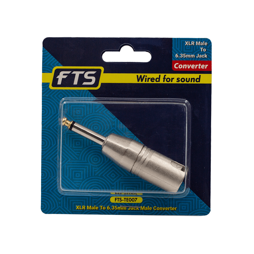 FTS XLR Male To 6.3 Jack Male Connector  TE007
