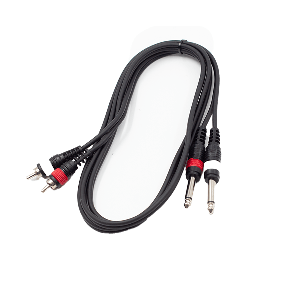 FTS 1.8M 2X6.35mm Mono Jack To 2RCA TLC153