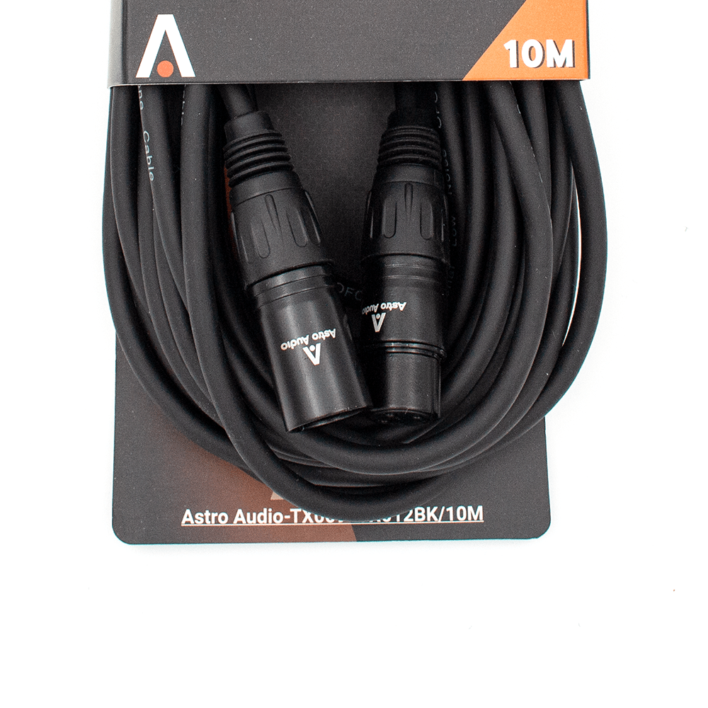 Astro Audio XLR Male to XLR Female Mic Cable 10M TX009-TX012BK 10M