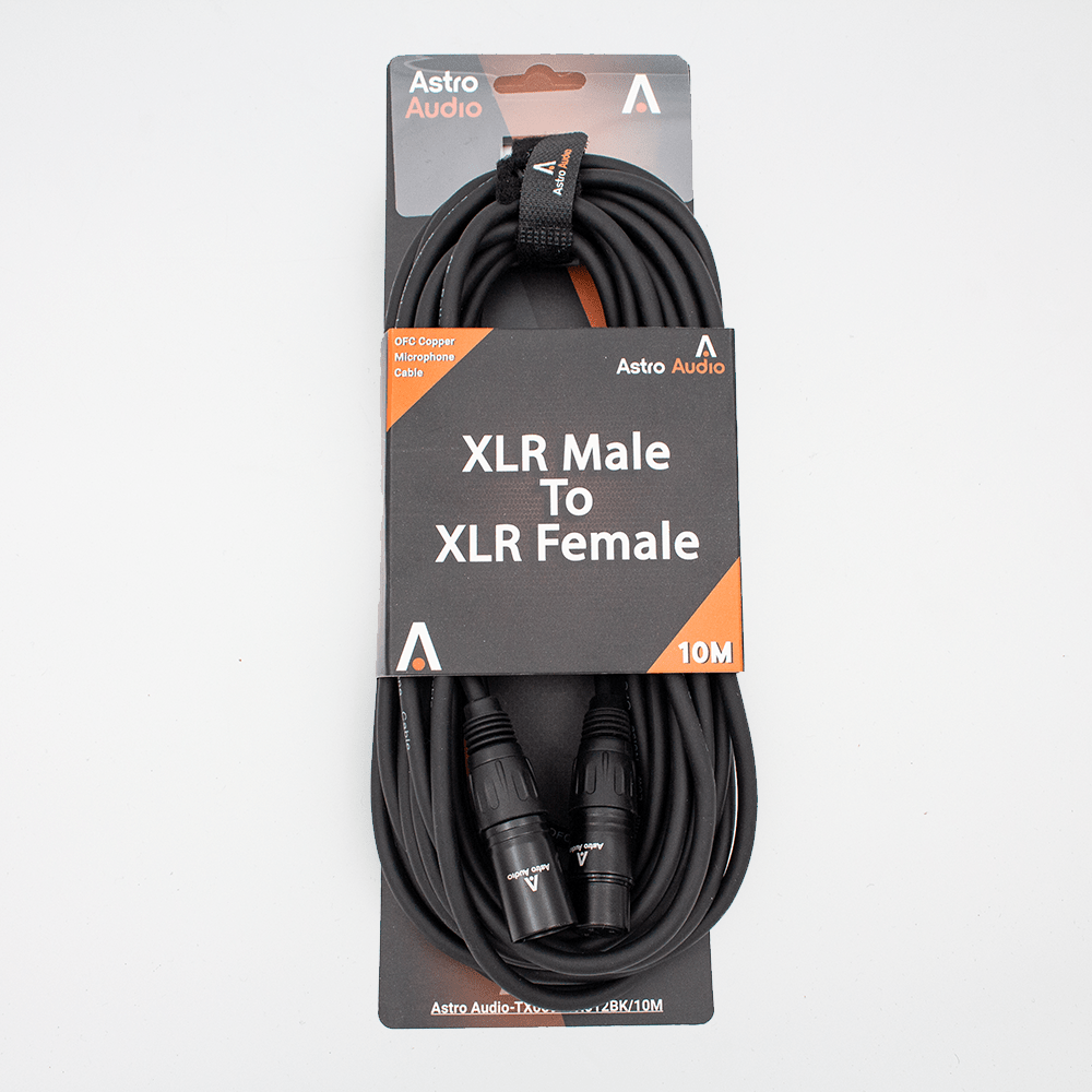 Astro Audio XLR Male to XLR Female Mic Cable 10M TX009-TX012BK 10M