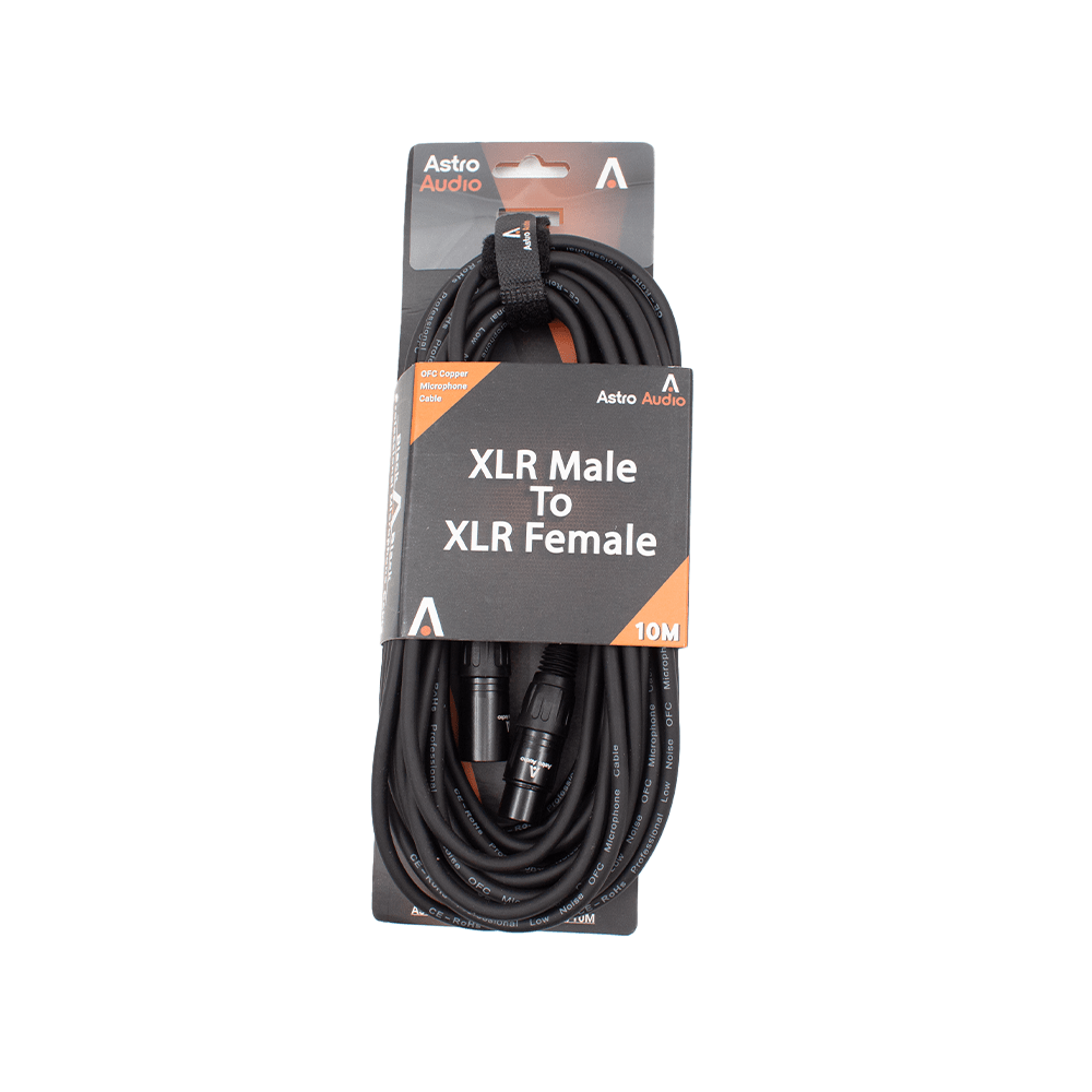 Astro Audio XLR Male to XLR Female Mic Cable 10M TX009-TX012BK 10M