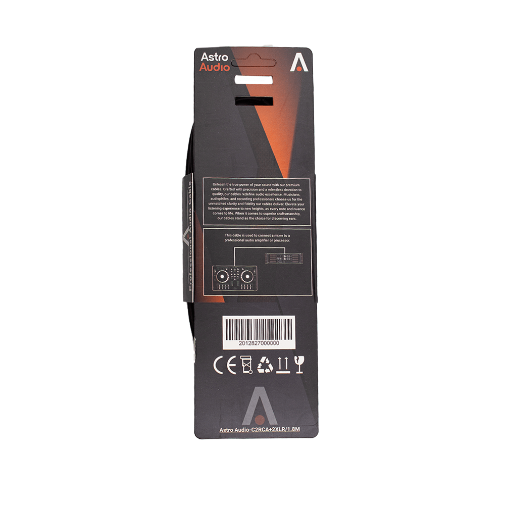 Astro Audio 1.8m C2RCA to 2XLR
