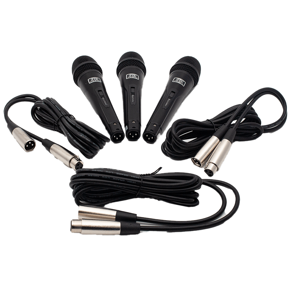 FTS 3 Pack Plastic Wired Microphone FTS-SF268