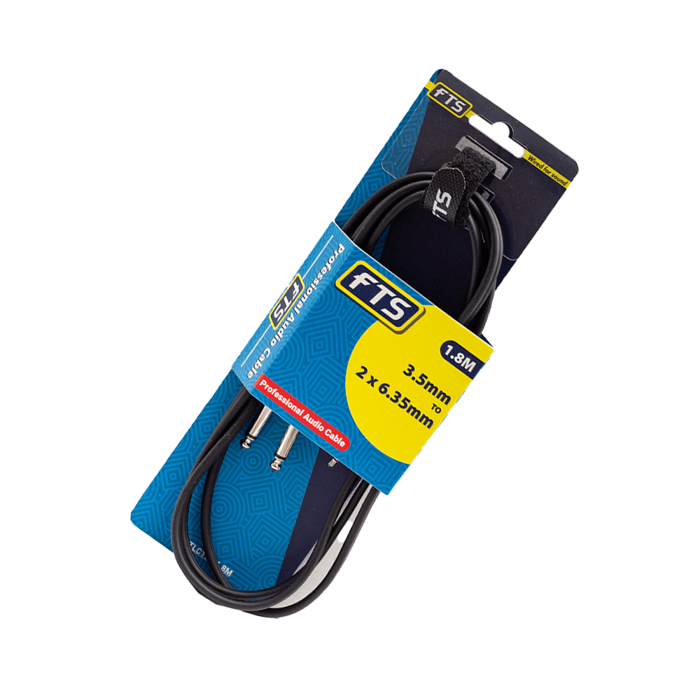 FTS 1.8M 3.5mm St to 2X6.35mm Cable TLC172