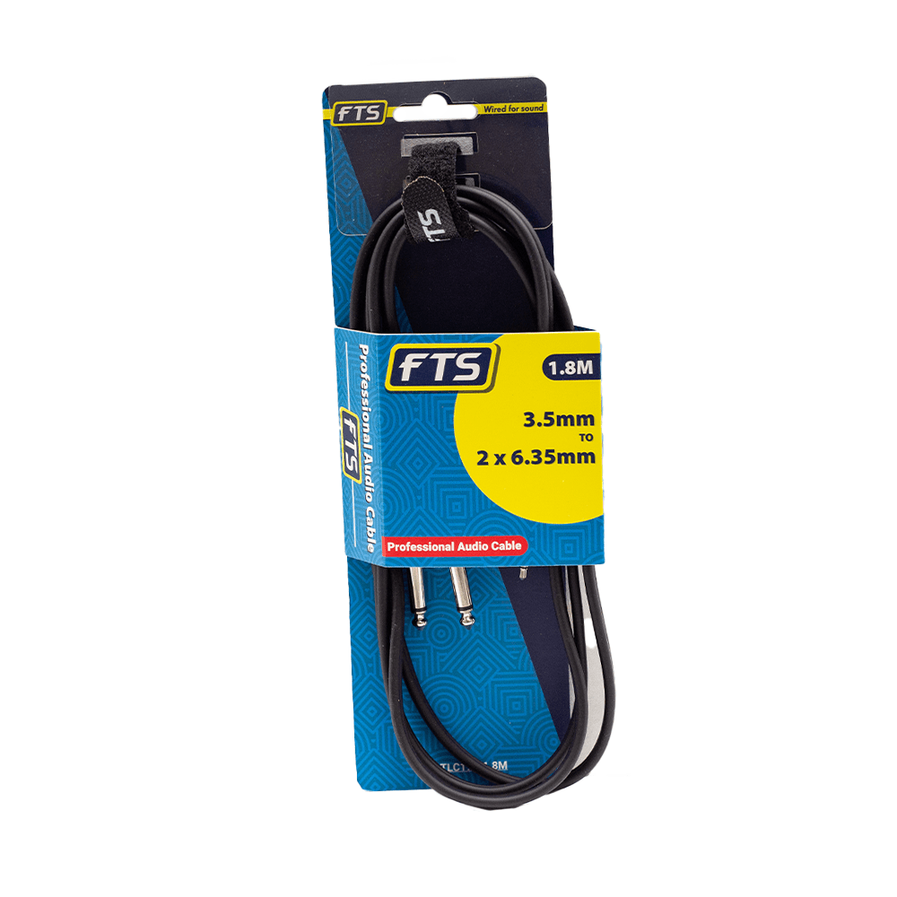 FTS 1.8M 3.5mm St to 2X6.35mm Cable TLC172