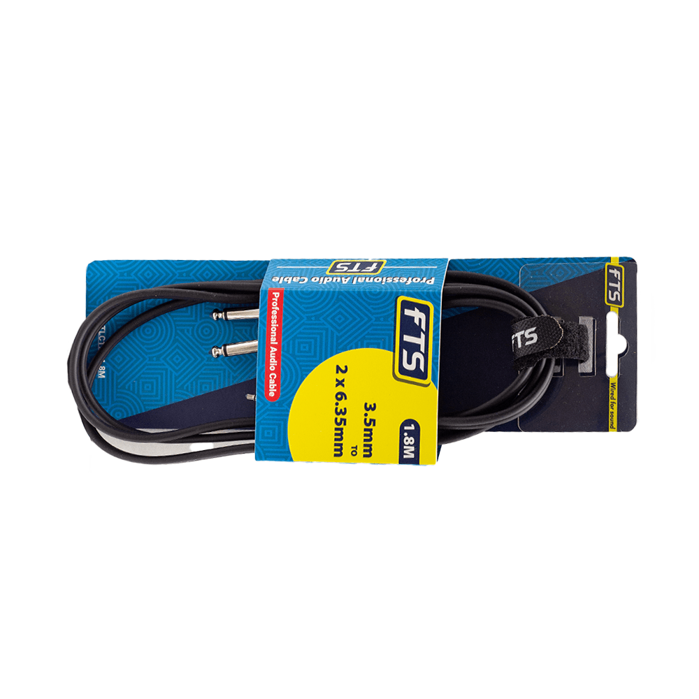FTS 1.8M 3.5mm St to 2X6.35mm Cable TLC172