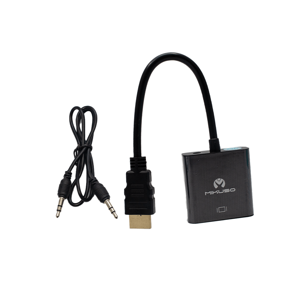 Mikuso HDMI To VGA+AUDIO Cable Black CBL-018 BK