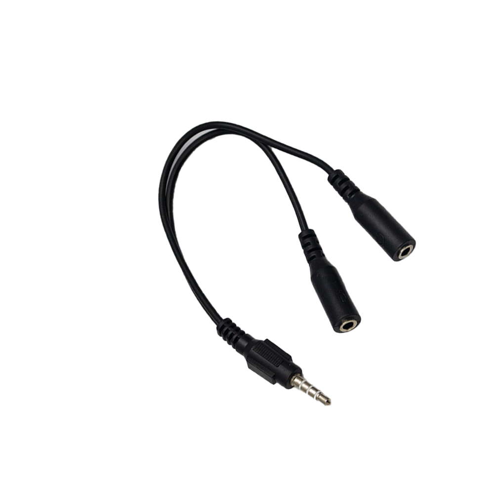 Mikuso 3.5mm to Headset+Microphone  Audio Cable Black CBL-123 BK