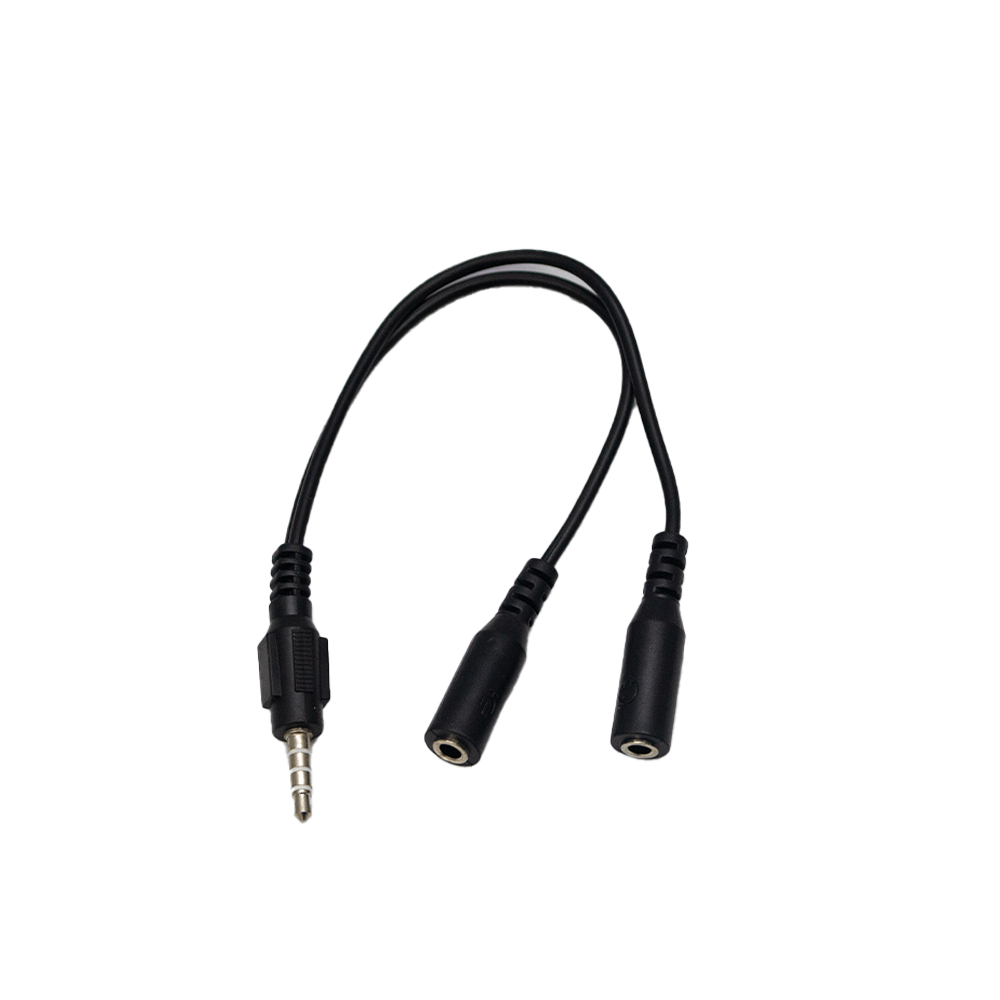 Mikuso 3.5mm to Headset+Microphone  Audio Cable Black CBL-123 BK