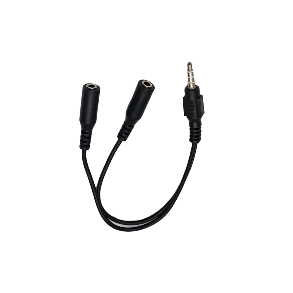 Mikuso 3.5mm to Headset+Microphone  Audio Cable Black CBL-123 BK