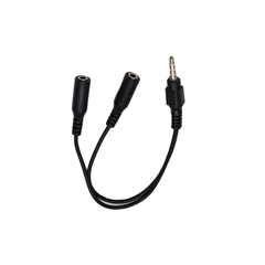Mikuso 3.5mm to Headset+Microphone  Audio Cable Black CBL-123 BK