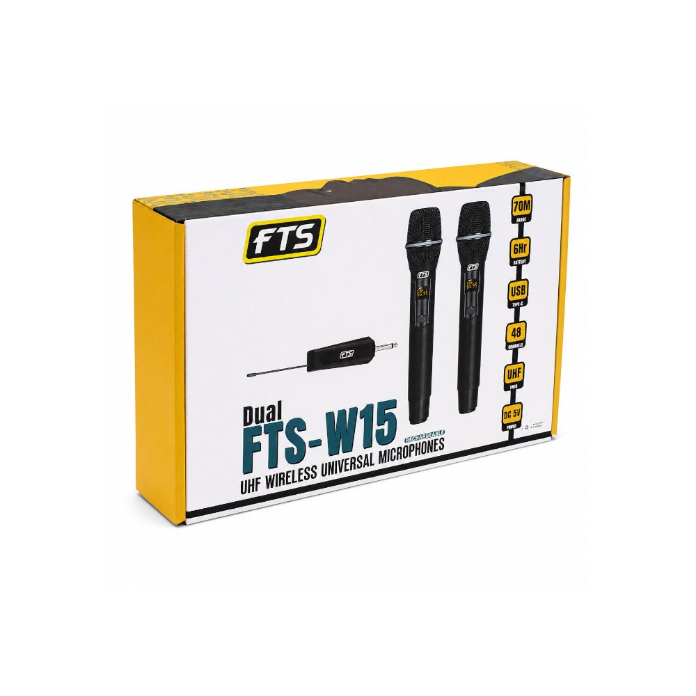 FTS Dual UHF Wireless Universal Microphone W15 D