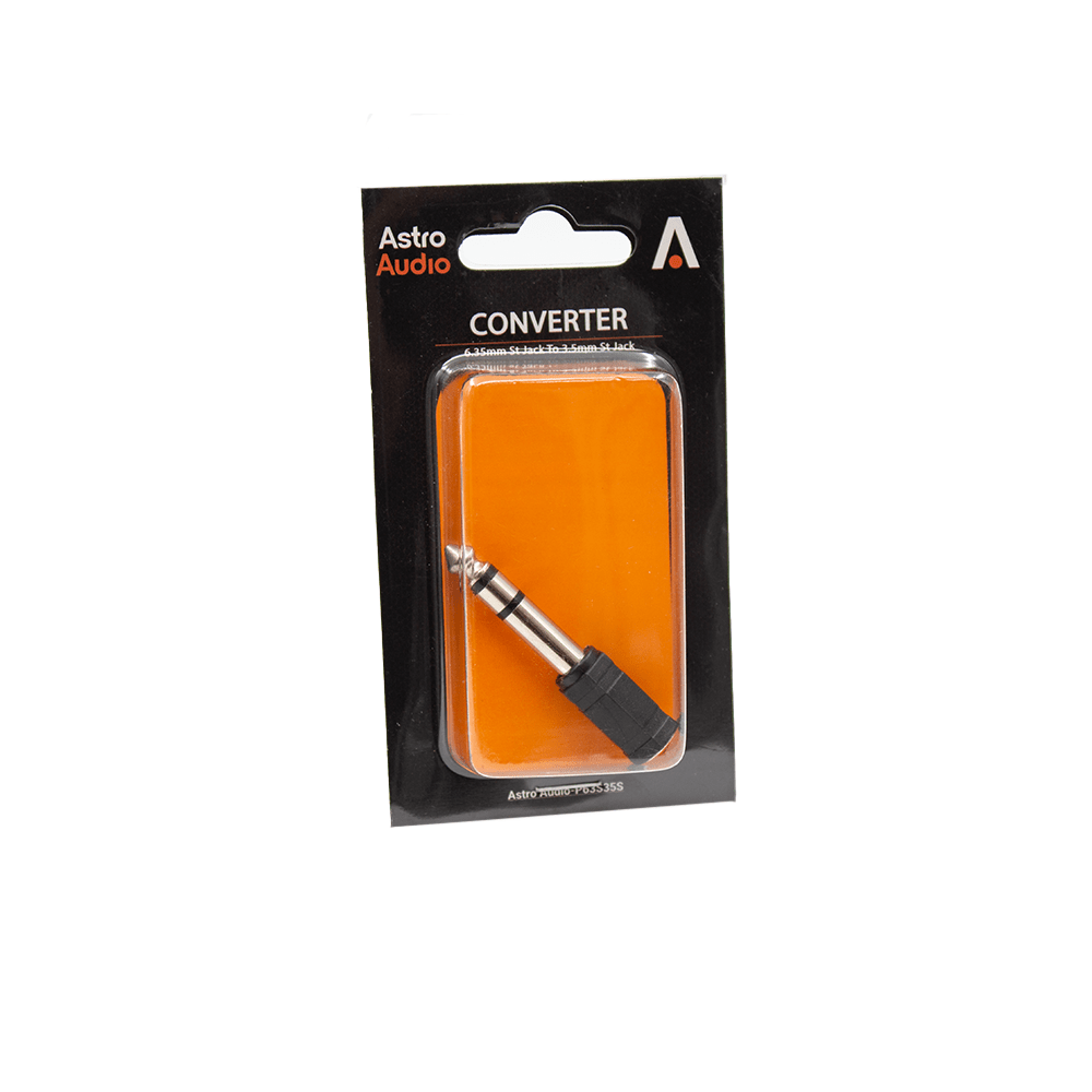Astro Audio 6.35mm St Jack to 3.5mm St Jack Connector P63S35S