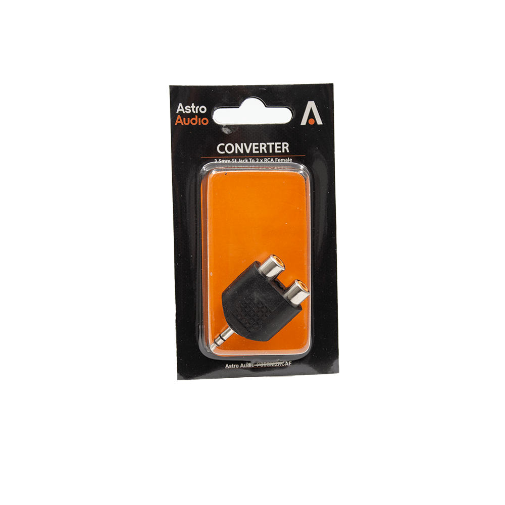 Astro Audio 3.5mm St Jack to 2xRCA Female ConverterP35SM2RCAF