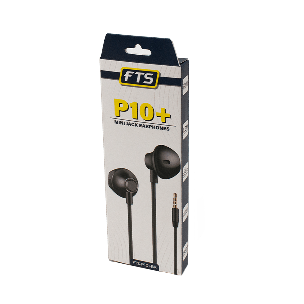 FTS Mini Jack Earphone Black FTS-P10+ BK