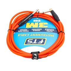 FTS 3m OR Instrument Cable 24K Gold Plug, Orange TJ134A