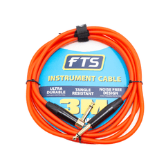 FTS 3m OR Instrument Cable 24K Gold Plug, Orange TJ134A