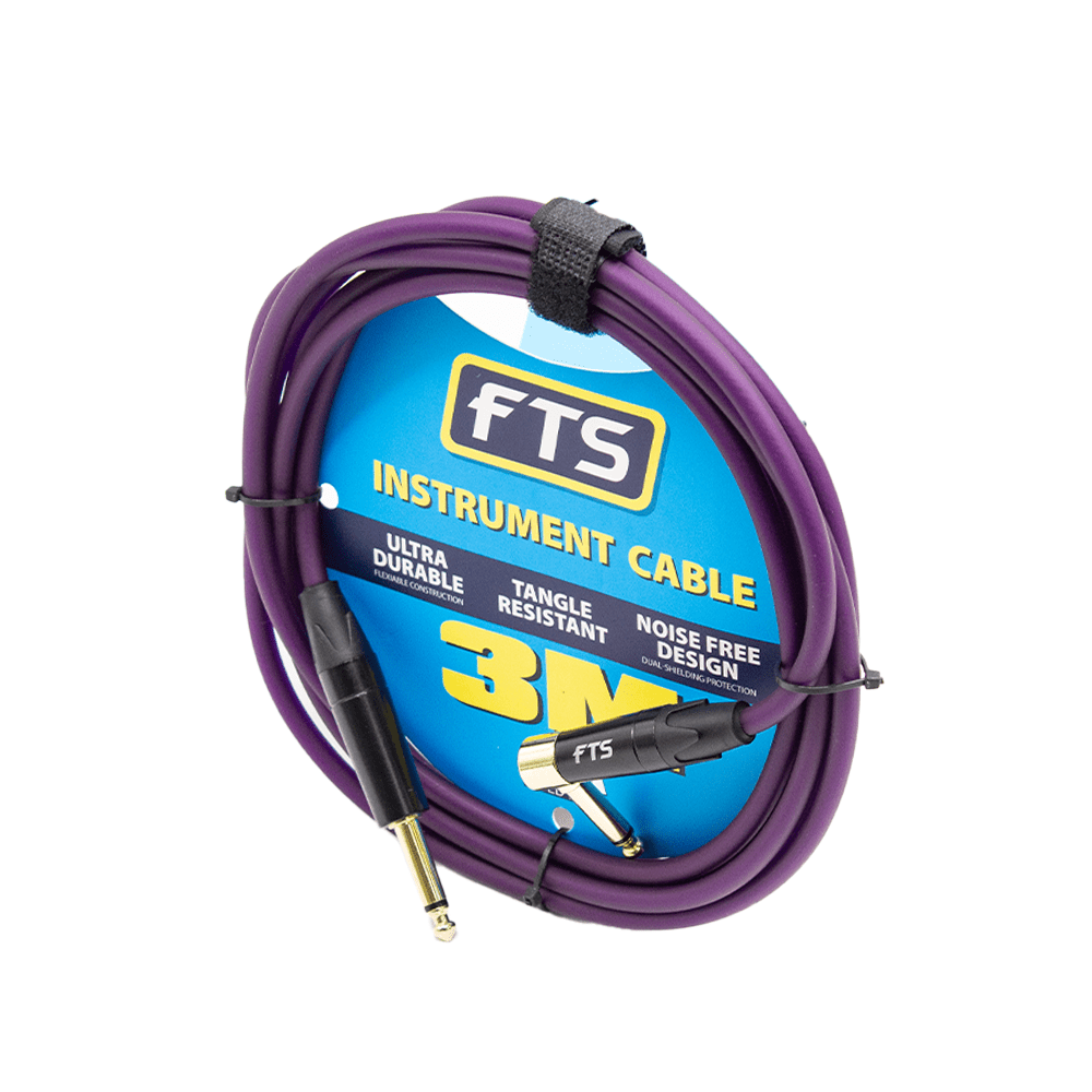 FTS Instrument Cable Alll 24K Gold Plug TJ134+TJ134A/3M