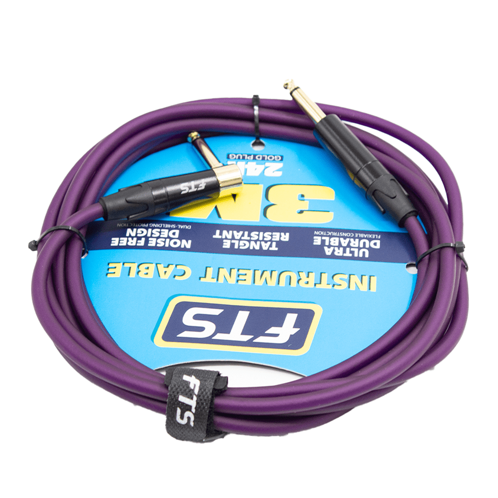 FTS Instrument Cable Alll 24K Gold Plug TJ134+TJ134A/3M