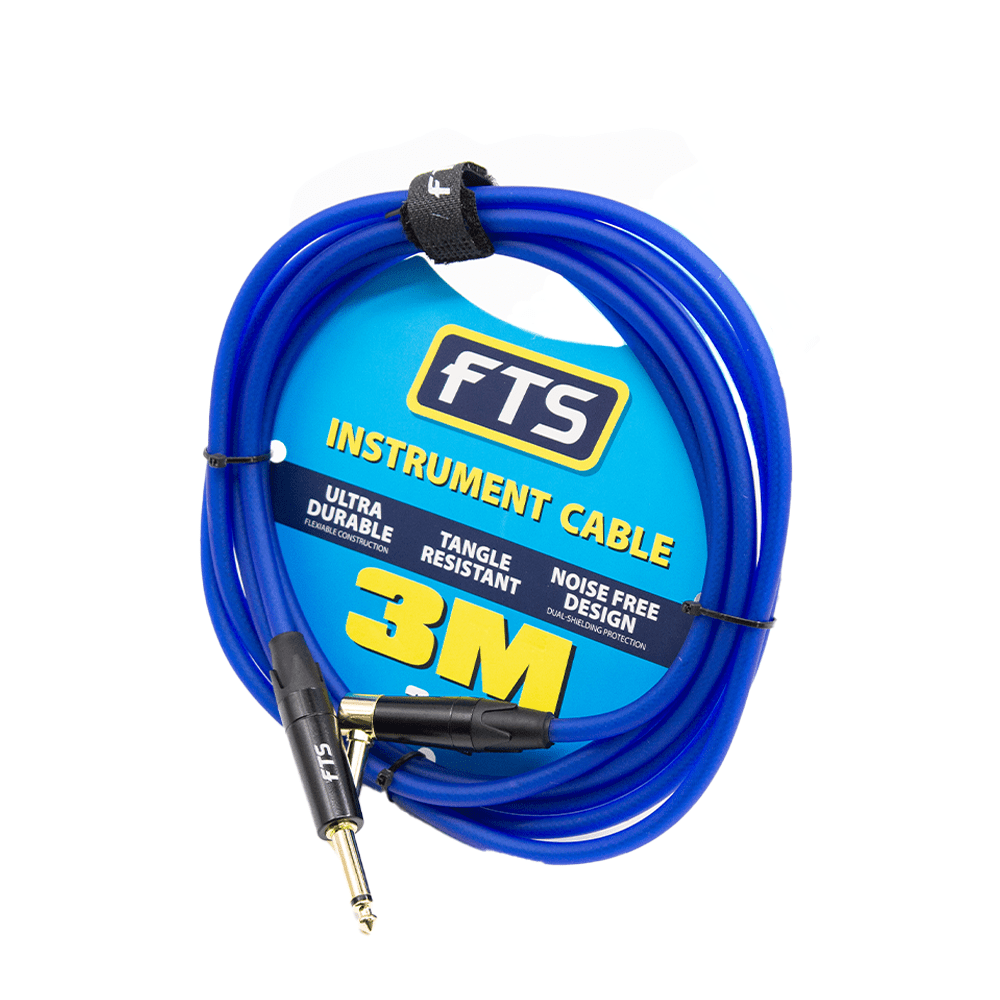 FTS Instrument Cable Alll 24K Gold Plug FTS-TJ134+TJ134A/3M BL