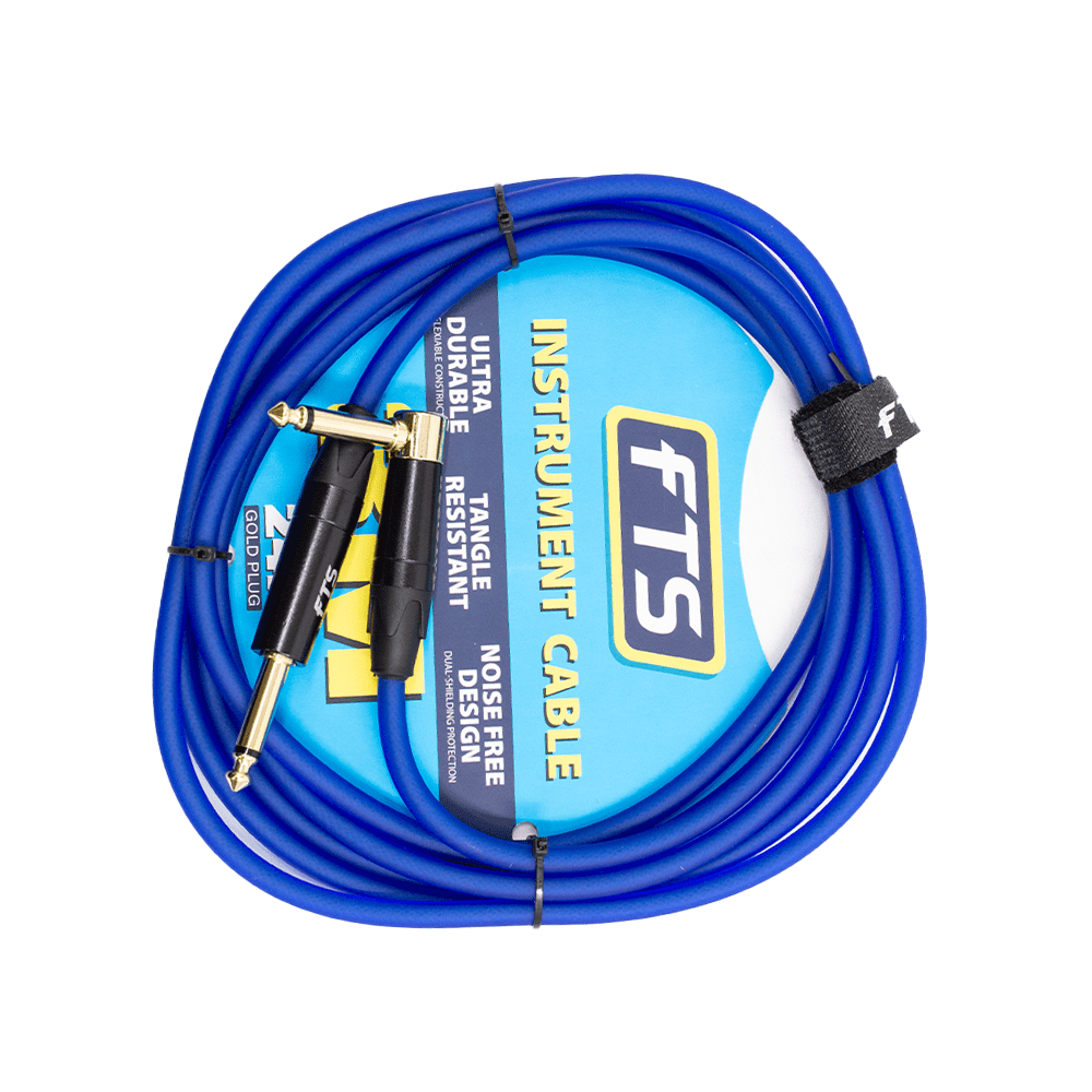 FTS Instrument Cable Alll 24K Gold Plug FTS-TJ134+TJ134A/3M BL