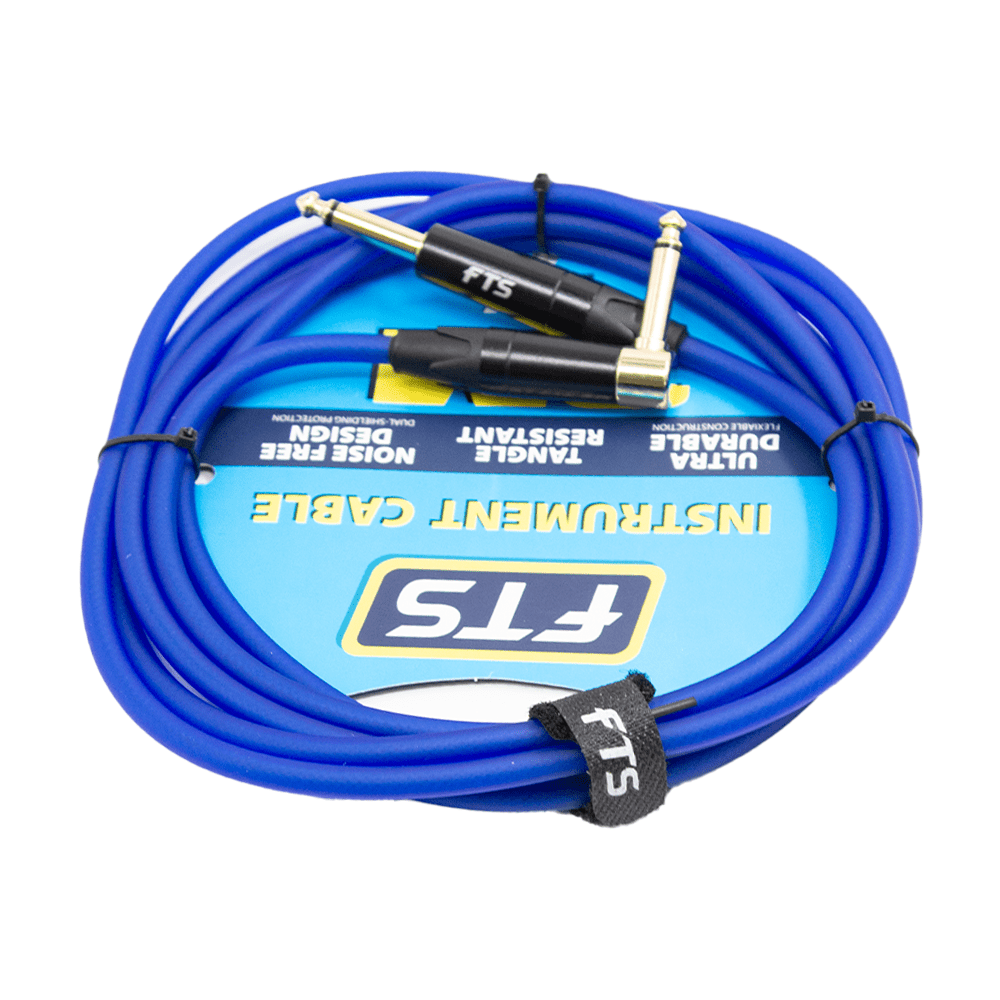 FTS Instrument Cable Alll 24K Gold Plug FTS-TJ134+TJ134A/3M BL