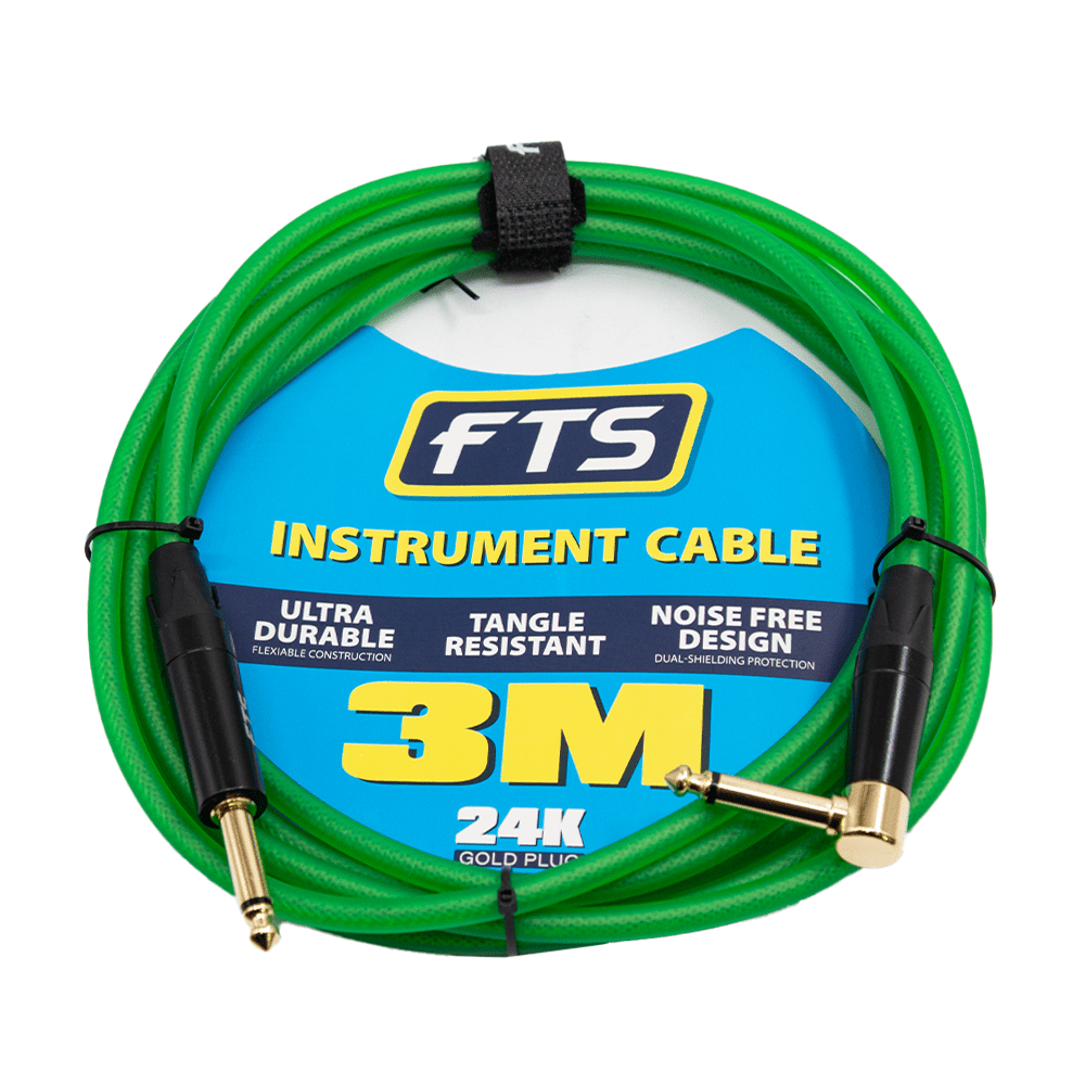 FTS Instrument Cable Alll 24K Gold Plug FTS-TJ134+TJ134A/3M