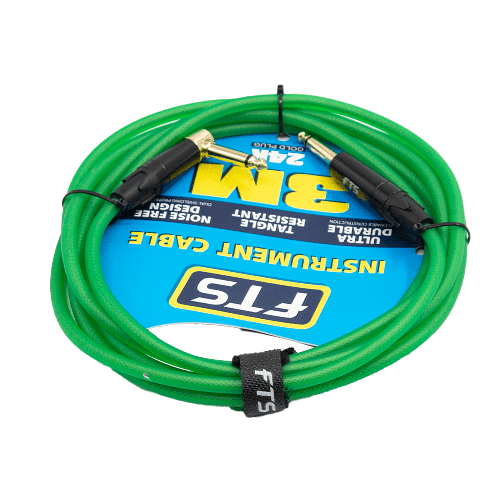 FTS Instrument Cable Alll 24K Gold Plug FTS-TJ134+TJ134A/3M