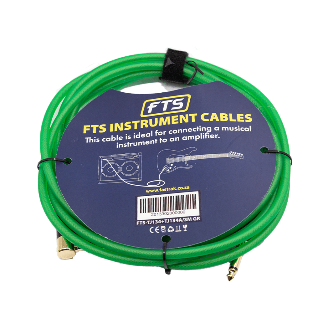 FTS Instrument Cable Alll 24K Gold Plug FTS-TJ134+TJ134A/3M