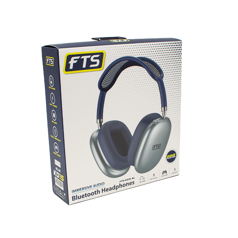 FTS Bluetooth Headphone With Rotary Switch Blue FTS-KD15 BL