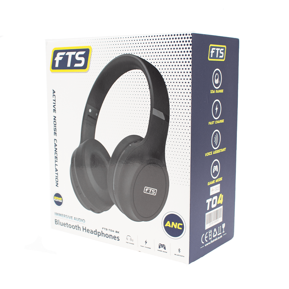 FTS Bluetooth Headphone Black T04 BK