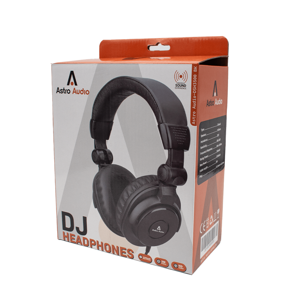 Astro Audio Dj Headphone Black HP940 BK