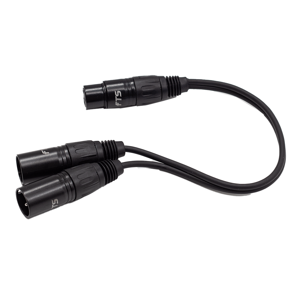 FTS-TX009+2*TX010/0.3M  XLR Female To 2x Xlr Male