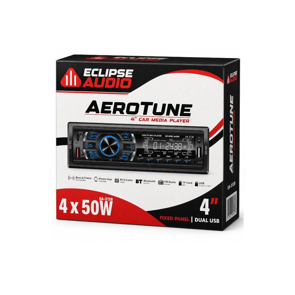Eclipse Audio AeroTune Car Media Player Fixed Panel EA-3128