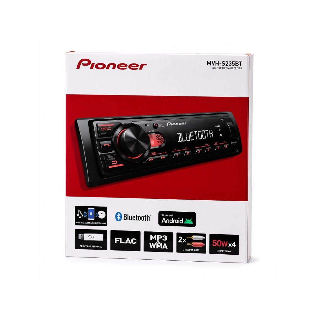 Pioneer Receiver with BT, USB & Android Smartphone support MVH-S235BT