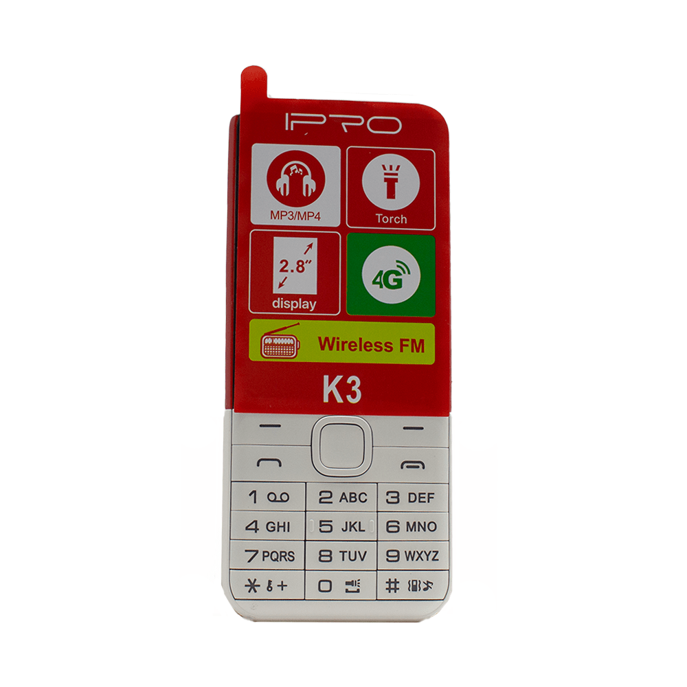 IPRO 4G Feature Phone White K3 WH