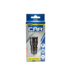 FTS Adapter Dual USB 2.4A Car Charger Black FTS-30C BK