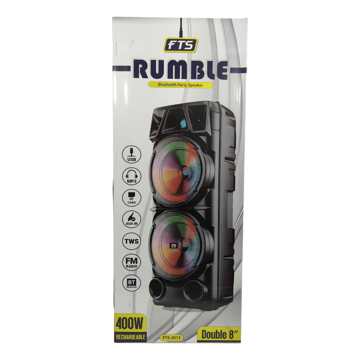 FTS Rumble MK2 8"*2 Double Multi Media Bt Speaker FTS-2013