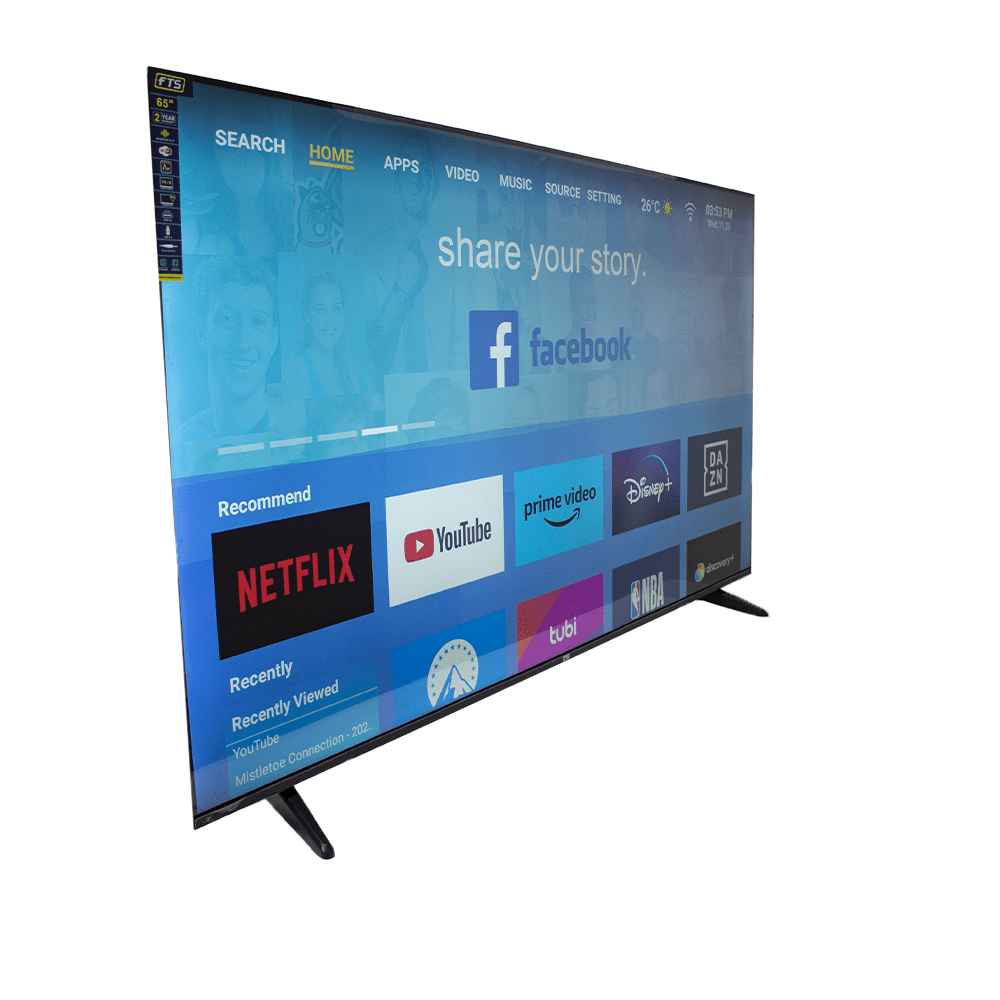 FTS 65" Smart Frameless UHD Android 14 Panel FTS-1865SP